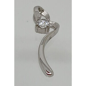 .925 Thailand Sterling Silver Simulated Diamond Pendant Necklace